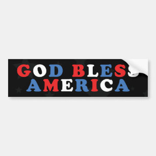 Välsigna dig Amerika Bildekal