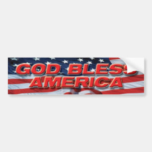 VÄLSIGNA DIG AMERIKA FLAG2 BILDEKAL