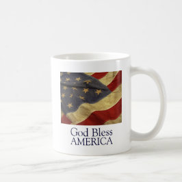 Välsigna dig Amerika Flagga Mugg