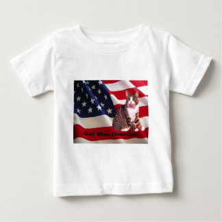 Välsigna dig Amerika för kattTodler T-tröja Tee Shirt