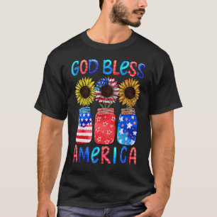 Välsigna dig Amerika för kvinnor, patriotisk 4 jul T Shirt