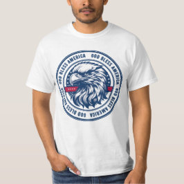 Välsigna dig Amerika, Förenta staternas örn i cirk T Shirt