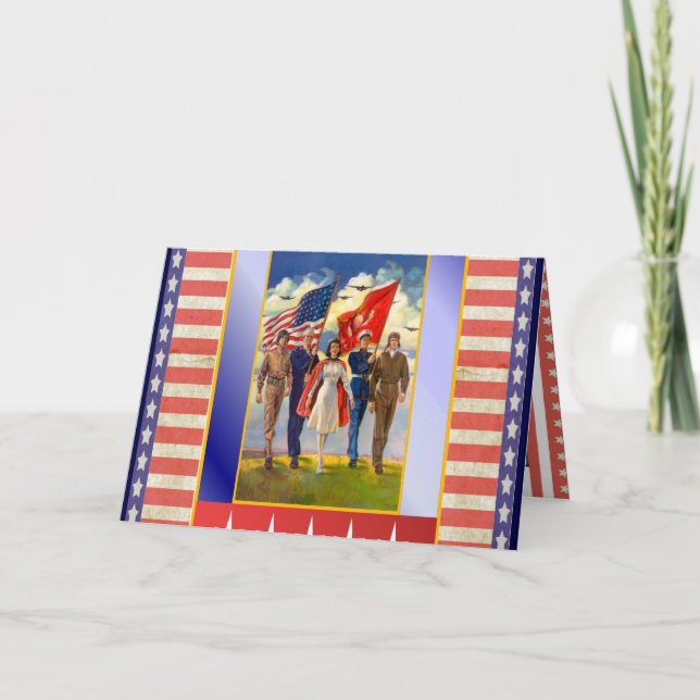 Välsigna dig Amerika Helgkort (Framsida)