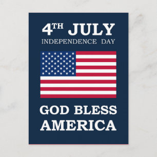 välsigna dig Amerika, Independence day Vykort