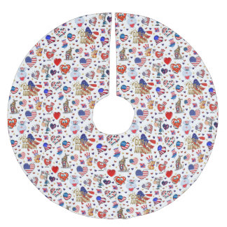 VÄLSIGNA DIG AMERIKA JULGRANSMATTA BORSTAD POLYESTER