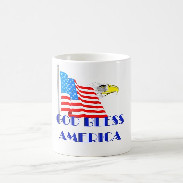 Välsigna dig Amerika Kaffemugg (Center)
