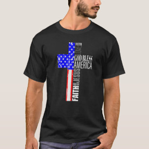 Välsigna dig Amerika, kristen 4:e juli, amerikansk T Shirt