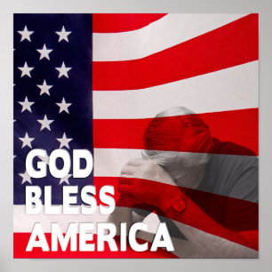 Välsigna dig Amerika kvadrerar affischen - Poster