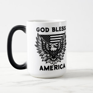 VÄLSIGNA DIG AMERIKA MAGISK MUGG