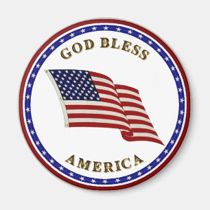 Välsigna dig Amerika Magnet
