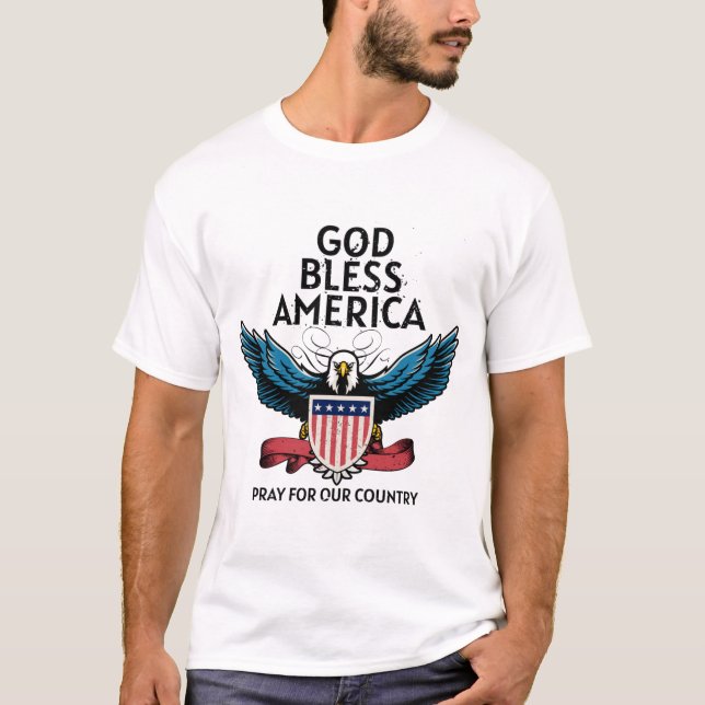 Välsigna dig Amerika Manar T Shirt (Framsida)