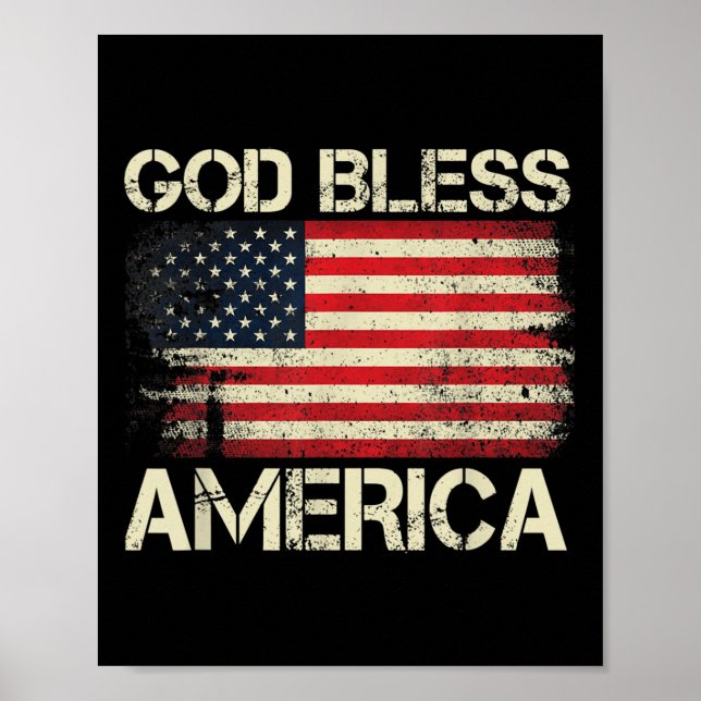 Välsigna dig Amerika med amerikanska minnesdagen f Poster (Framsidan)