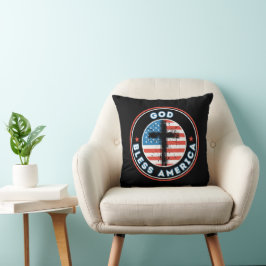 Välsigna dig Amerika med Flagga och Kor Kudde