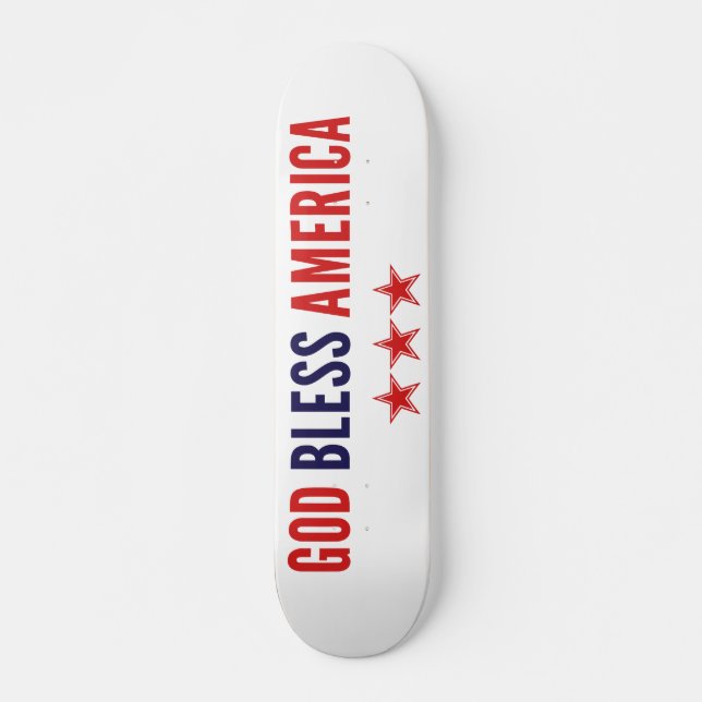Välsigna dig Amerika Mini Skateboard Bräda 18,5 Cm (Framsida)