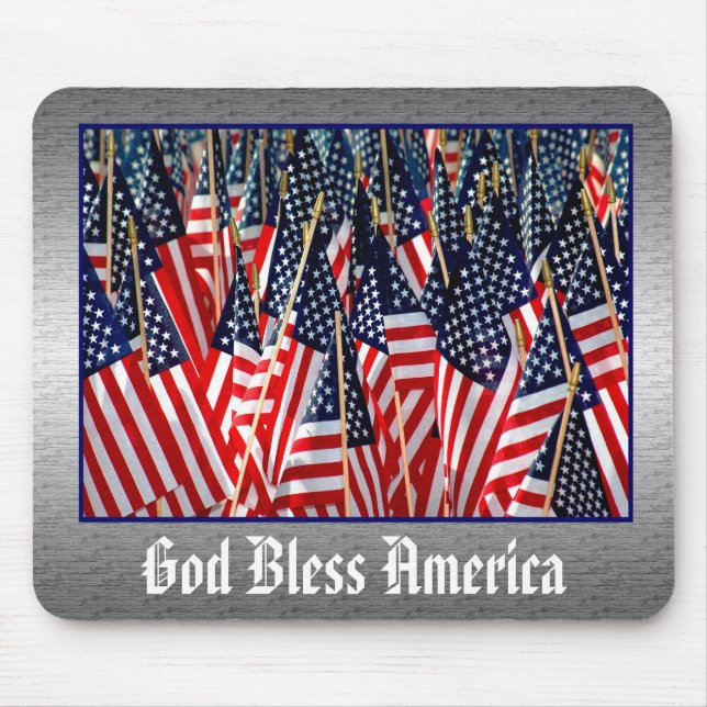 Välsigna dig Amerika Mousepad Musmatta (Framsidan)