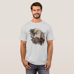Välsigna dig Amerika Patriotic Eagle Watercolor T Shirt