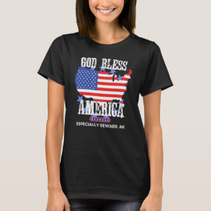 Välsigna dig Amerika, särskilt AK, USA, De T Shirt