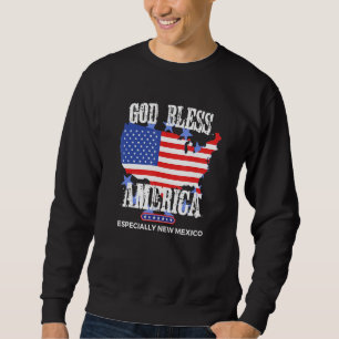 Välsigna dig Amerika, särskilt New mexico USA, del Lång Ärmad Tröja