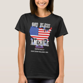 Välsigna dig Amerika, särskilt San Juan Island WA T Shirt