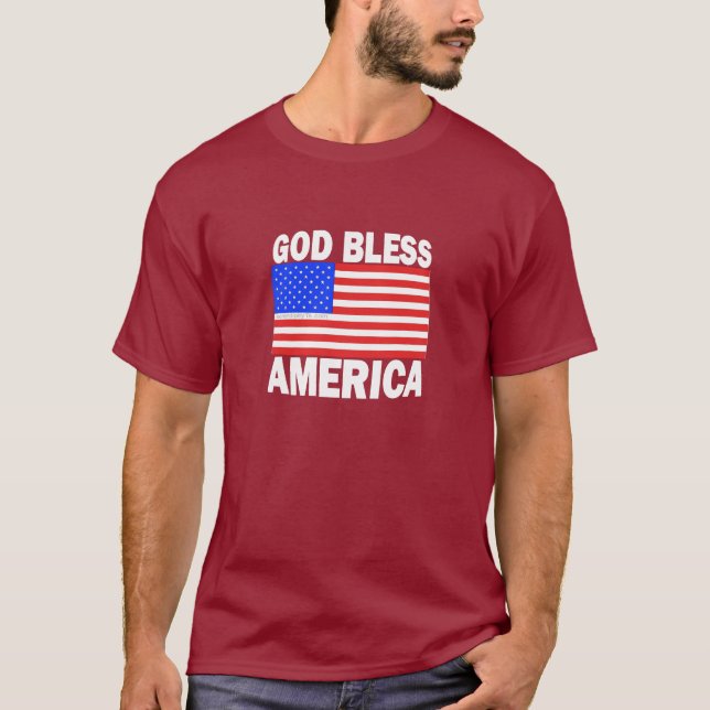 Välsigna dig Amerika T Shirt (Framsida)