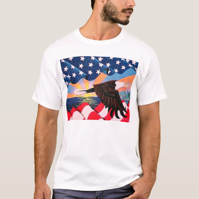 VÄLSIGNA DIG AMERIKA T SHIRT (Framsida)