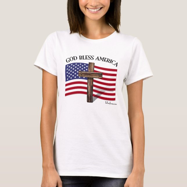 VÄLSIGNA DIG AMERIKA TEE (Framsida)
