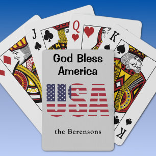 Välsigna dig Amerika USA:s Anpassningsbar Deck of Casinokort