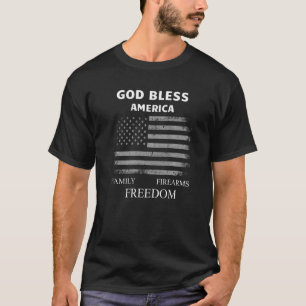 Välsigna dig Amerikanska skjutvapenfrihetens patri T Shirt