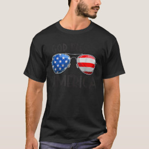 Välsigna dig Amerikanska solglasögon USA flagga Pa T Shirt