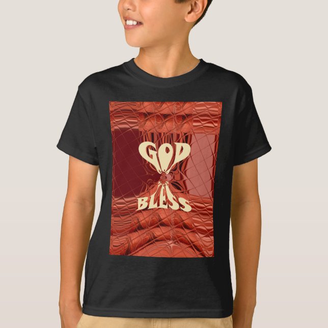 Välsigna dig Art-utskrift Tee Shirt (Framsida)