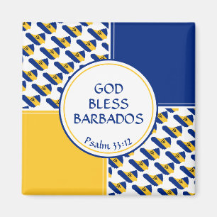 VÄLSIGNA DIG BARBADOS FLAGGA MAGNET