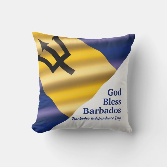 VÄLSIGNA DIG BARBADOS Independence day Customized Kudde (Framsida)