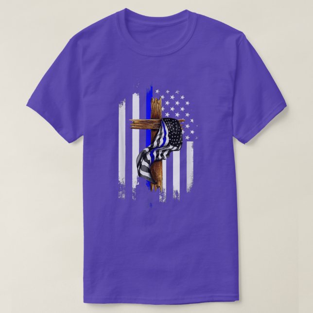 Välsigna dig Blue T Shirt (Design framsida)