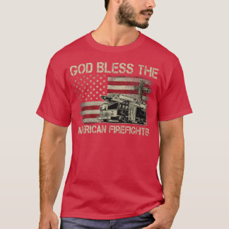 Välsigna dig Den amerikanska brandkämparen T Shirt