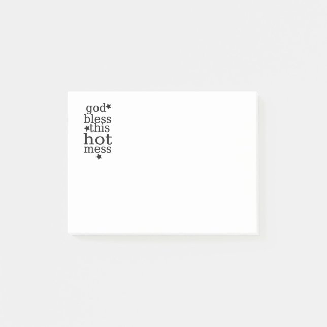 Välsigna dig Den här Hetten  - luddig citat Post-it Block (Framsida)