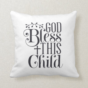 Välsigna dig Denna kristna barnsjö för Baby Kudde