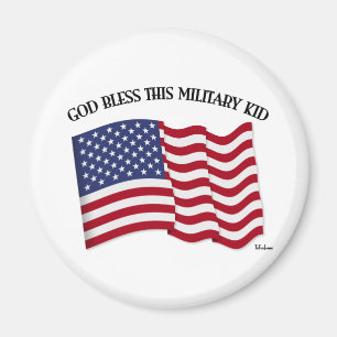 VÄLSIGNA DIG DENNA MILITÄRA KUNDE HÅLLAS MED USA f Magnet