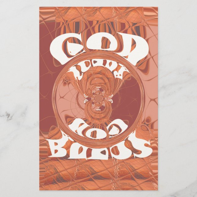 Välsigna dig Du inspirerande textdesign. Brevpapper (Framsida)