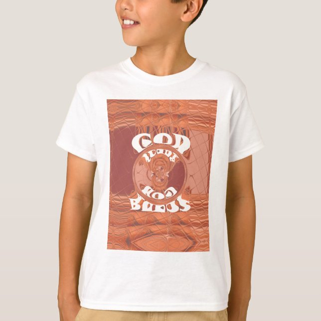 Välsigna dig Du inspirerande textdesign. Tee Shirt (Framsida)