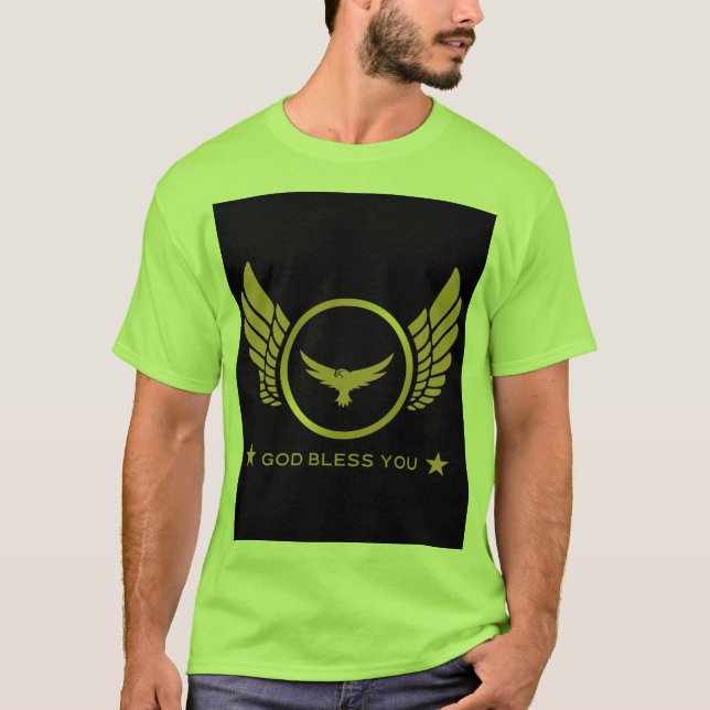 Välsigna dig du namn tryckte ut Elegant Manar Lime T Shirt (Framsida)
