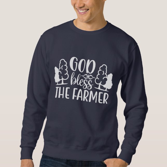 Välsigna dig: Farmer ord art Lång Ärmad Tröja (Framsida)