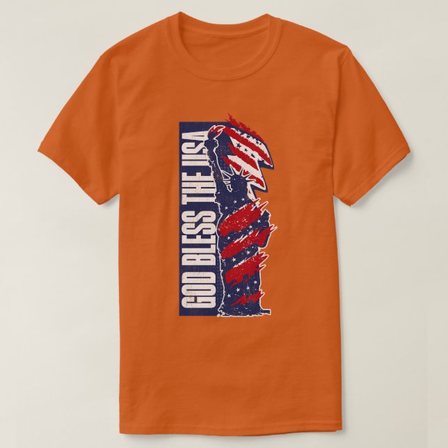 Välsigna dig Förenta staterna Dam Liberty T Shirt (Design framsida)