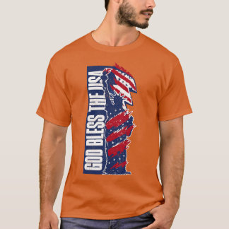 Välsigna dig Förenta staterna Dam Liberty T Shirt