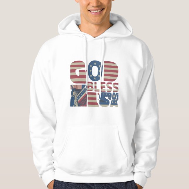 VÄLSIGNA DIG Förenta staterna Hoodie (Framsida)
