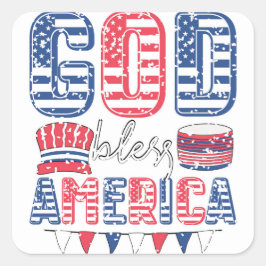 Välsigna dig fyrkantigt klistermärke