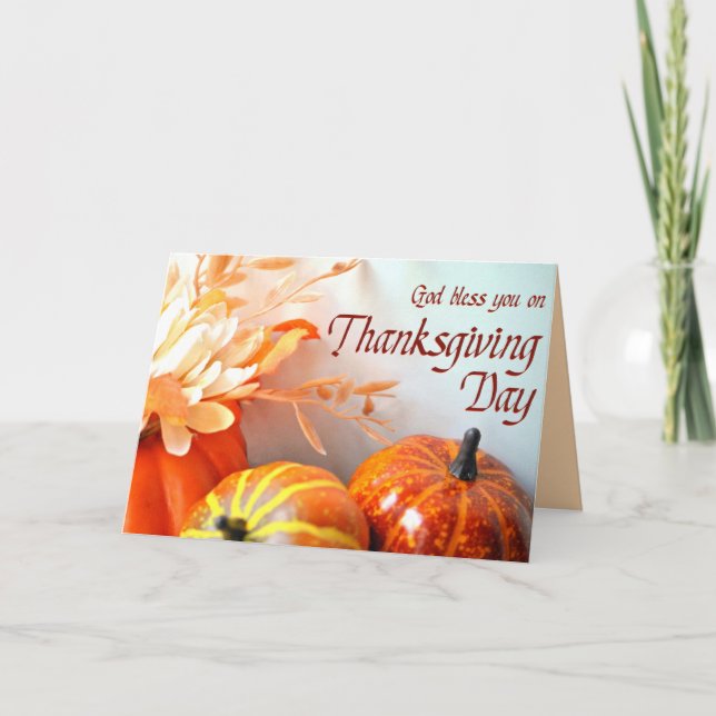 Välsigna dig-hälsningskort för din Thanksgiving Kort (Framsida)