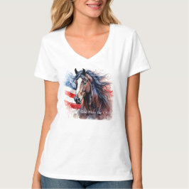 Välsigna dig i USA Patriotic Horse T Shirt