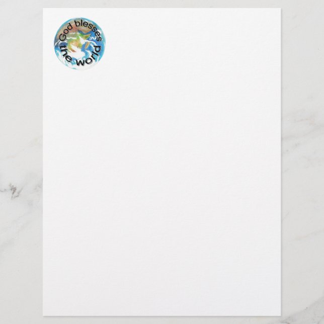 Välsigna dig i världen, andlig-letterhead (Framsida)
