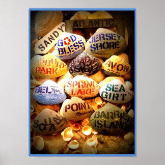 Välsigna dig Jersey Shore (Light Blue Gräns) Poster