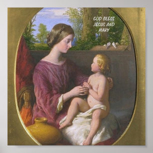 VÄLSIGNA DIG JESUS OCH MARY POSTER